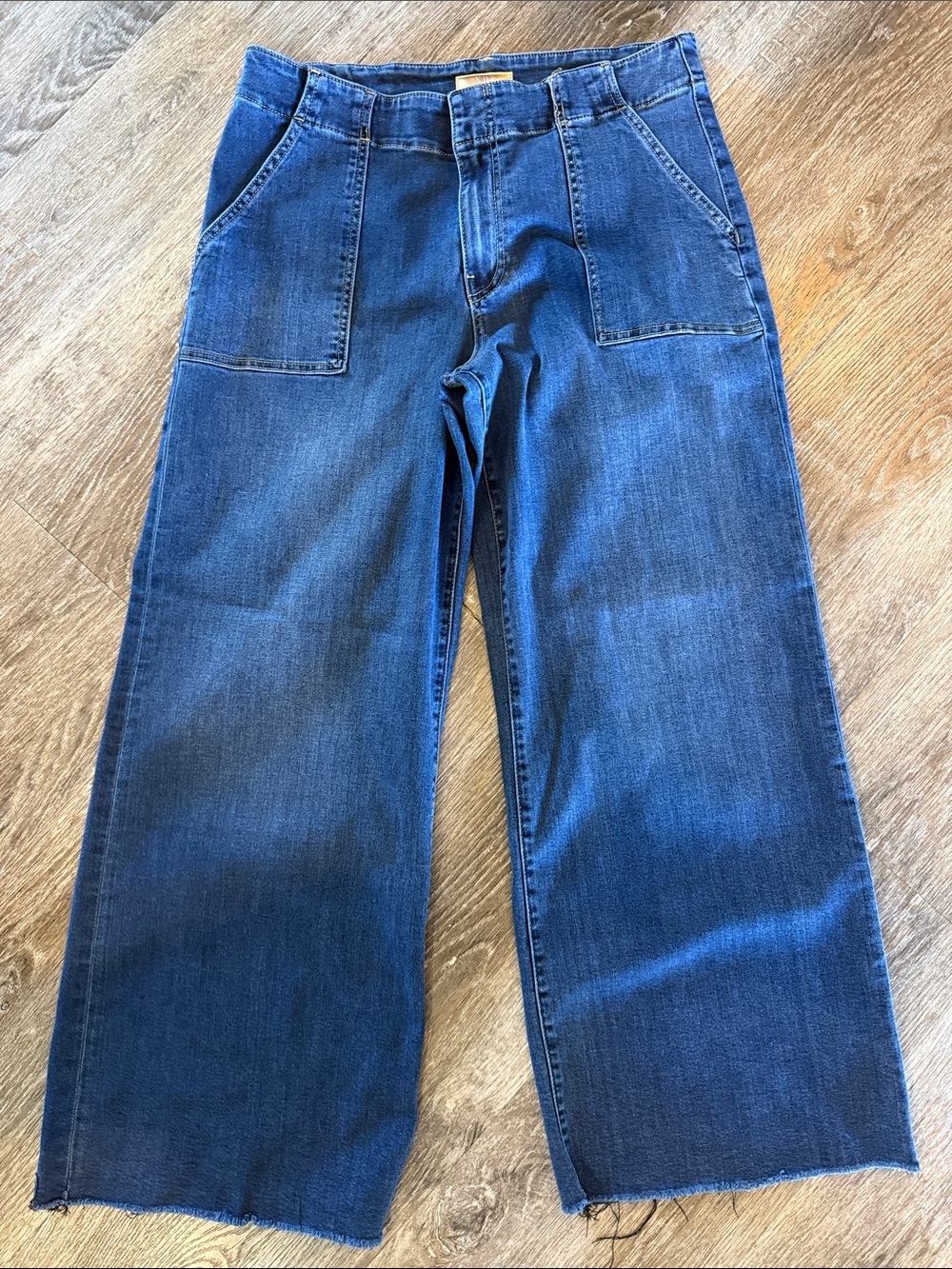 Kut from the Kloth Wide-Leg Dark Blue Denim Jeans